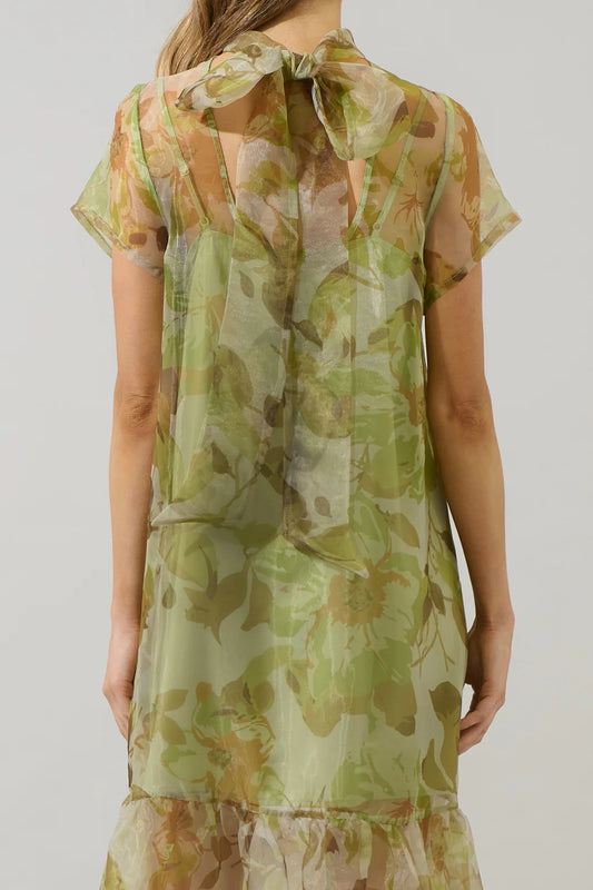 Floral Dime Organza Maxi Dress
