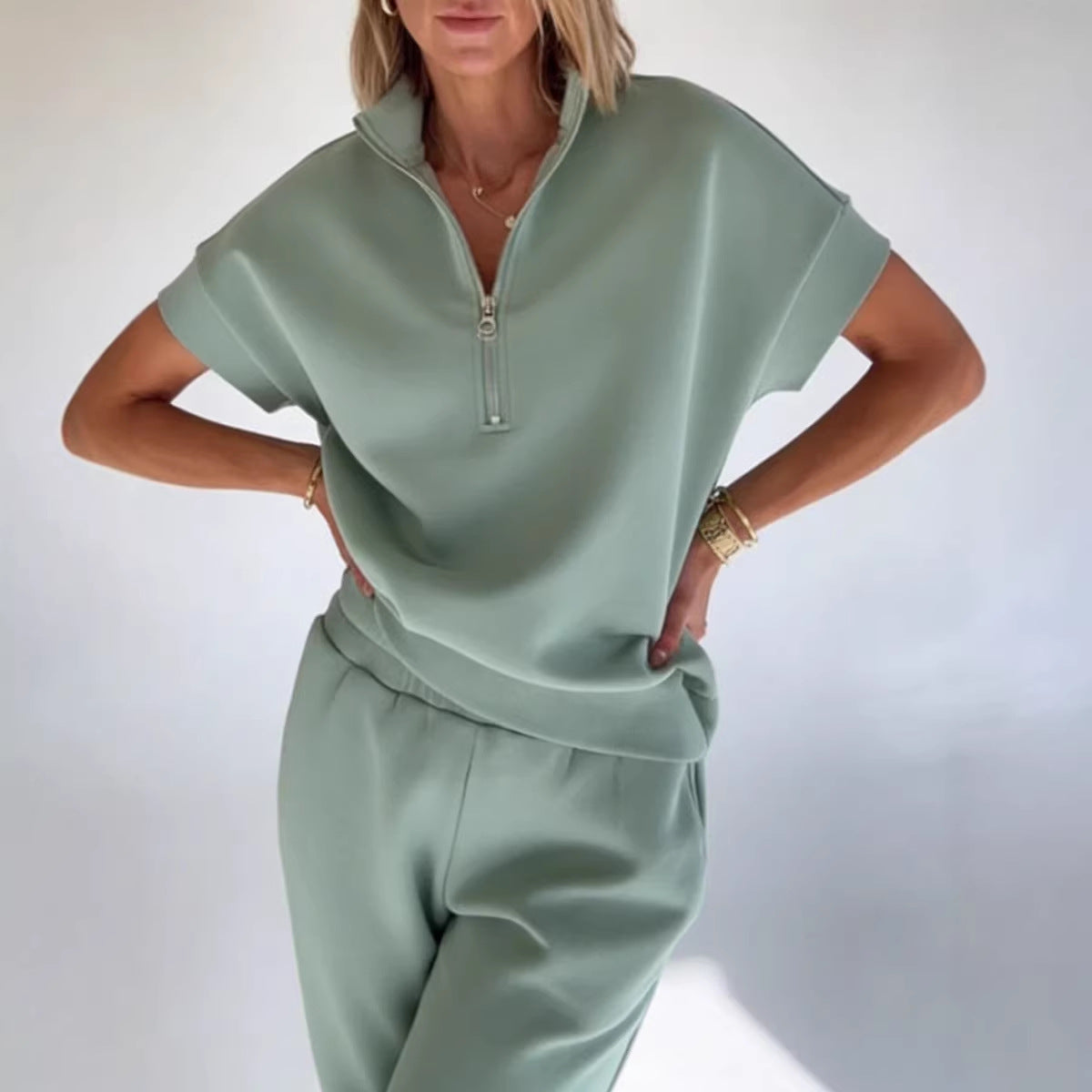 Athleisure T-shirt And Pants Two-piece Set
