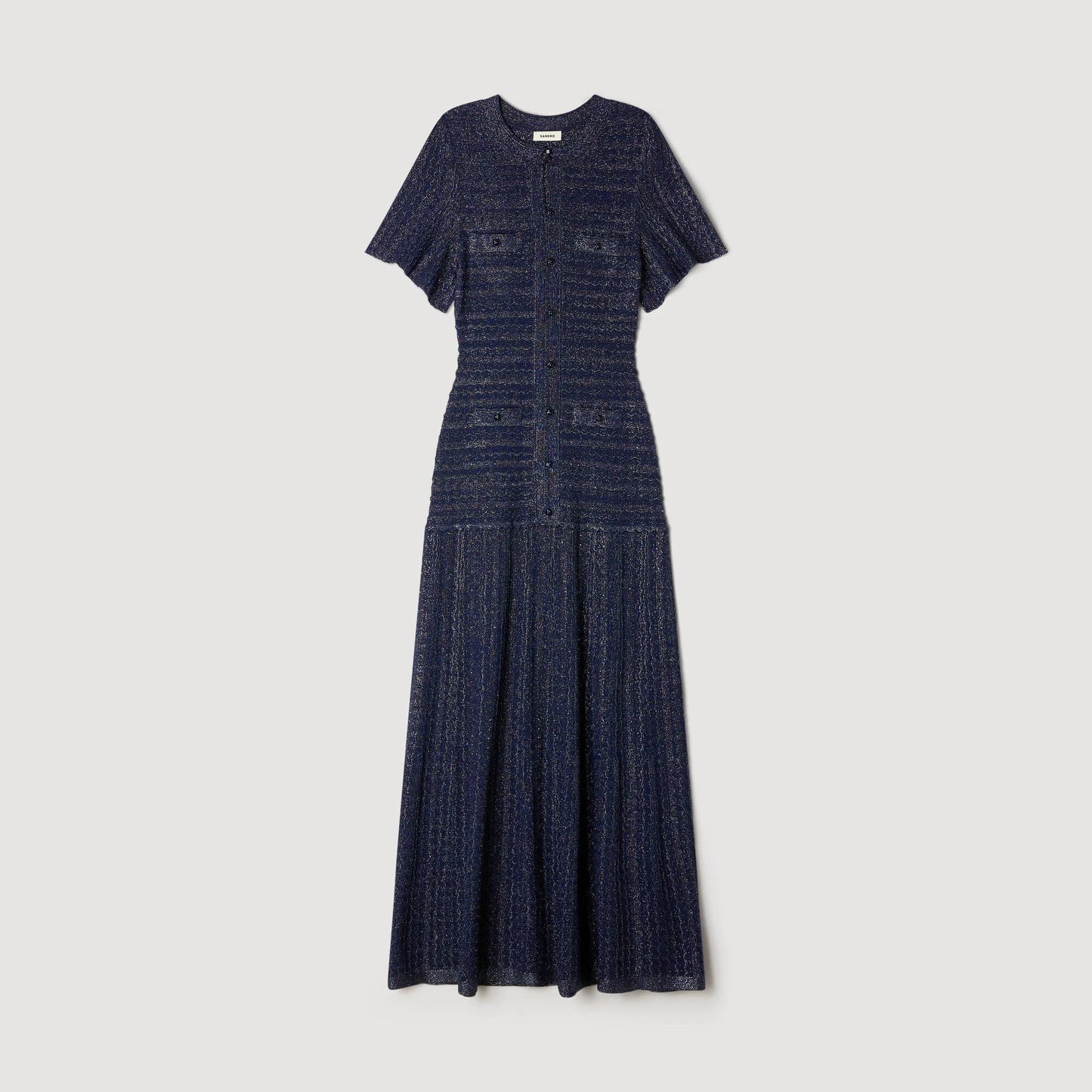 Rhinestone knit maxi dress