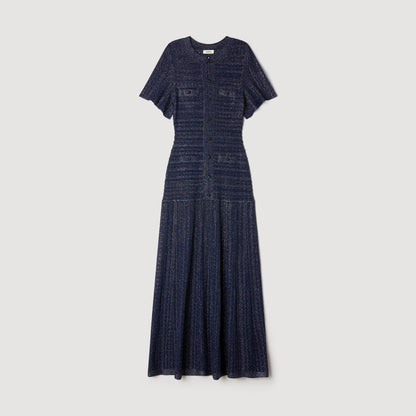 Rhinestone knit maxi dress