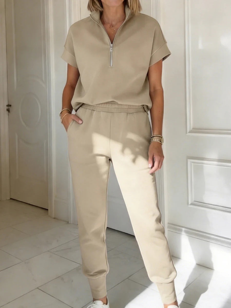 Athleisure T-shirt And Pants Two-piece Set